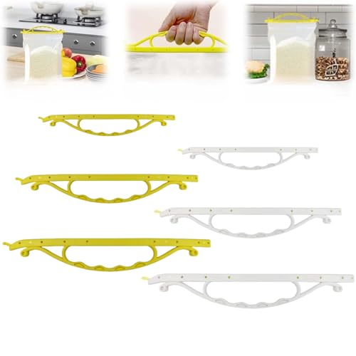Chipbeutel-Clips, luftdichte Lebensmittel-Aufbewahrungsbeutel-Versiegelung mit Griff, wiederverwendbar, auslaufsicher, Snack-Clips für Chips, Brot, Müsli, feuchtigkeitsbeständige Küchenhelfer (6 Stück von Generisch