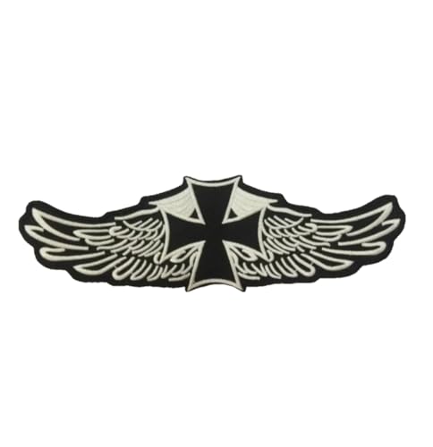 Chopper Cross Biker Aufnäher zum Aufbügeln, bestickt, für Motorradweste, Motorradweste, zum Dekorieren von Motorradbekleidung, Jacke von Generisch