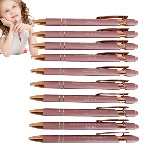 Christliche Stifte, Stifte mit Bibelversen auf ihnen - Bibelversballpoint Stifte Religiöse Gefälligkeiten | Set von 10 christlichen religiösen Schriften Schreibwerkzeug schwarze Tinte für Urlaubsbevor Christliche Stifte, Stifte mit Bibelversen auf ihnen - Bibelversballpoint Stifte Religiöse Gefälligkeiten | Set von 10 christlichen religiösen Schriften Schreibwerkzeug schwarze Tinte für Urlaubsbevor von Generisch