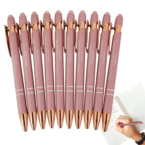 Christliche Stifte, Stifte mit Bibelversen auf ihnen - Inspirierender Bibelversballpoint Pen | Set von 10 Schreibwerkzeugen für Klassenzimmerpreise Kirche Sonntag Schullehrer Wertschätzung, schwarze T Christliche Stifte, Stifte mit Bibelversen auf ihnen - Inspirierender Bibelversballpoint Pen | Set von 10 Schreibwerkzeugen für Klassenzimmerpreise Kirche Sonntag Schullehrer Wertschätzung, schwarze T von Generisch