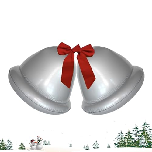Christmas Aufblasbare Kugeln Dekoration | Weihnachtsdeko PVC Aufblasbare Dekorationsbälle,1 Paar Weihnachtsdekoration Für Wohnzimmer Vorgarten Garten Terrasse von Generisch