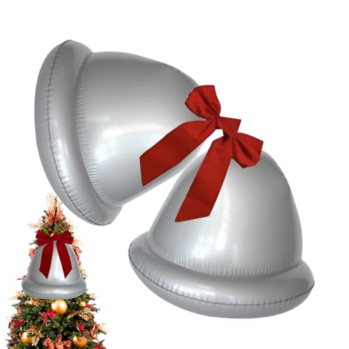 Christmas Aufblasbare Kugeln Dekoration | Weihnachtsdeko PVC Aufblasbare Dekorationsbälle | 2 Stücke Tragbare Festliche Dekoration Für Terrasse Wohnzimmer Garten von Generisch