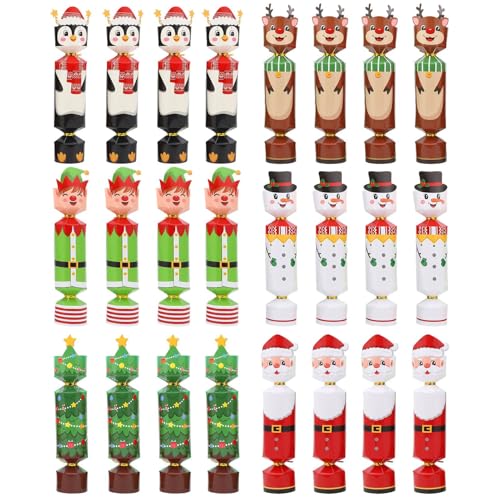 Christmas Crackers,Weihnachts Knallbonbon Christmas Knallbonbons Konfetti 24 Stück Ohne Knall Für Kinder Tischdekoration Mit Kleinigkeiten Für Weihnachten Geburtstag Familie Papier Christmas Crackers,Weihnachts Knallbonbon Christmas Knallbonbons Konfetti 24 Stück Ohne Knall Für Kinder Tischdekoration Mit Kleinigkeiten Für Weihnachten Geburtstag Familie Papier von Generisch