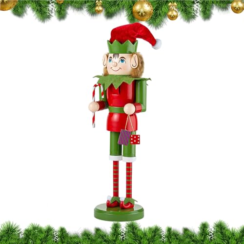 Christmas Nussknacker | Nussknacker Deko Figuren | 38 cm Holzfigur Für Kamin Kinder Esstisch Fest Party Urlaub Christmas Nussknacker | Nussknacker Deko Figuren | 38 cm Holzfigur Für Kamin Kinder Esstisch Fest Party Urlaub von Generisch