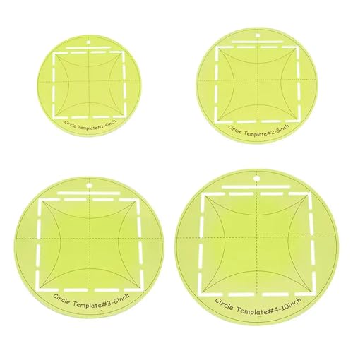 Circle Magics Quiltschablonen-Set Missouri Stern Kreis Magics Große Kreisvorlage Kunststoff Quilting Vorlage Lineal von Generisch