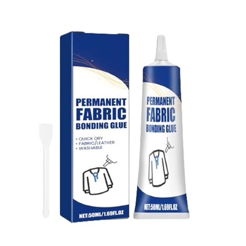 Clear Fabric Kleber - Extra starke dauerhafte Stoffkleber | Wasserdichtes Bindungsdichtungsmittel | Textilreparatur permanente Bindung, Superstärke Textilbindemittel, Nähfix für Kleidung von Generisch