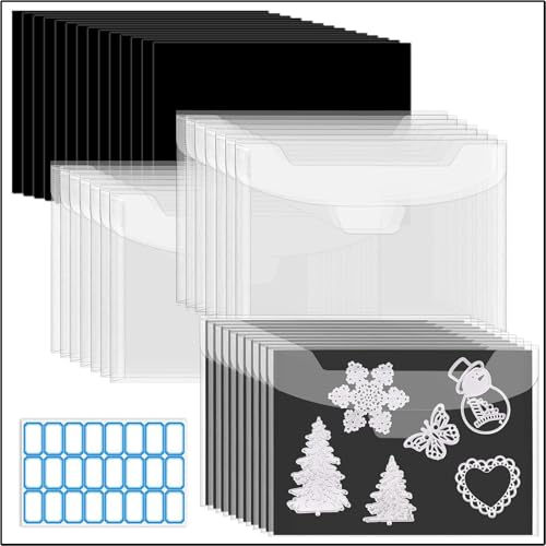 Clear Stamp - 12 Die Aufbewahrungstasche - 12 Gummi -Magnetblatt - 24 Etikett Aufkleber perfekt zum Scrapbooking Stampin Journaling und Design Grußkarten Clear Stamp - 12 Die Aufbewahrungstasche - 12 Gummi -Magnetblatt - 24 Etikett Aufkleber perfekt zum Scrapbooking Stampin Journaling und Design Grußkarten von Generisch