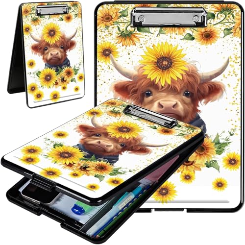 Clipboard with Storage Hard Letter A4 Clipboard with Pen Holder and Paper Organizer Durable Portable Writing Pad for Nurse Student Teacher Office (2) von Generisch