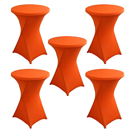 Cocktail-Tischdecken aus Stretch-Spandex, elastisch, für Bar, Hochzeit, Party und Bankett, Orange, 80 x 110 cm, perfekt für Veranstaltungen und Dekoration, 5 Stück Cocktail-Tischdecken aus Stretch-Spandex, elastisch, für Bar, Hochzeit, Party und Bankett, Orange, 80 x 110 cm, perfekt für Veranstaltungen und Dekoration, 5 Stück von Generisch
