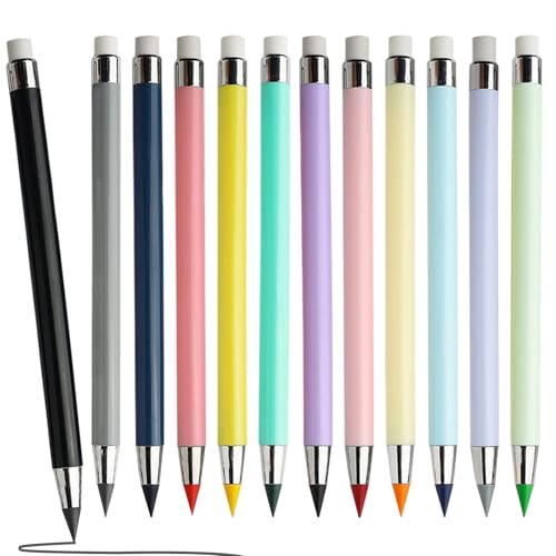 Color Pencil Set, Eternal Drawing Pens, No Sharpening Needed, Ink Costless Design, Ideal for Studio Art, Preschool Crafts, Kindergarten Projects and Beginner Classroom Use, 12 Pieces von Generisch