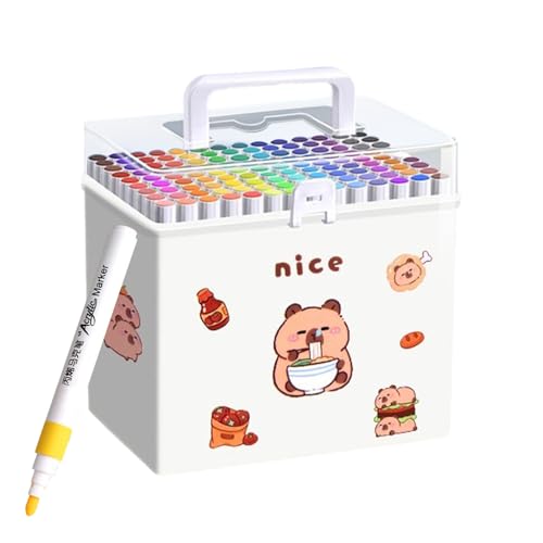 Coloring Marker Pen, 120-Color Set, Cartoon Animal Design, Multi-Functional Painting and Drawing Pens, Buildable Art Supplies, for Students, Children, Kids, Boys, Creative Learning, School, Home Use Coloring Marker Pen, 120-Color Set, Cartoon Animal Design, Multi-Functional Painting and Drawing Pens, Buildable Art Supplies, for Students, Children, Kids, Boys, Creative Learning, School, Home Use von Generisch