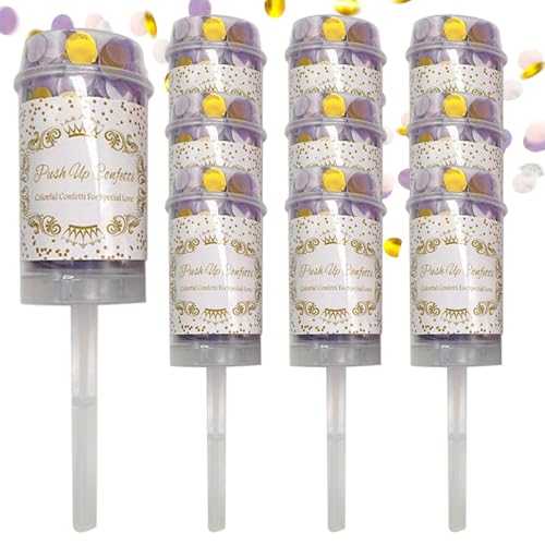 Confetti Cannon - 10 Stück Buntes Konfetti | Cannon Poppers für Feierlichkeiten | 7,09 * 1,57 Zoll | Mehrfarbiger Partypapierschütze für Weihnachten, Babyparty, Geburtstage, Hochzeiten und Partys Confetti Cannon - 10 Stück Buntes Konfetti | Cannon Poppers für Feierlichkeiten | 7,09 * 1,57 Zoll | Mehrfarbiger Partypapierschütze für Weihnachten, Babyparty, Geburtstage, Hochzeiten und Partys von Generisch