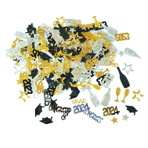Congrats Graduierung Konfetti 2023 1000 Stück | Blau und Gold Abschlussdekorationen Klasse 2023 | Abschluss-Mittelstücke für Tische 2023 | Blauer Abschlussveranstaltungsplaner (A, Einheitsgröße) von Generisch