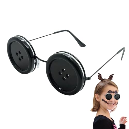 Coraline Knopfbrille | Filmrollen Coraline Brille | Lustige Roman Sonnenbrille | Coraline Zubehör Für Film Mottopartys Cosplay Coraline Knopfbrille | Filmrollen Coraline Brille | Lustige Roman Sonnenbrille | Coraline Zubehör Für Film Mottopartys Cosplay von Generisch