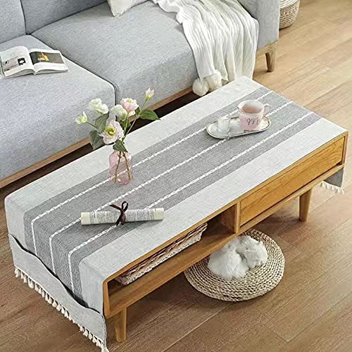 Couchtisch-Abdeckung, Leinen, rechteckige Tischdecke mit Taschen für Wohnzimmer, Küche, Esszimmer – vielseitige Heimdekoration Couchtisch-Abdeckung, Leinen, rechteckige Tischdecke mit Taschen für Wohnzimmer, Küche, Esszimmer – vielseitige Heimdekoration von Generisch