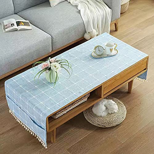 Couchtisch-Abdeckung, Leinen, rechteckige Tischdecke mit Taschen für Wohnzimmer, Küche, Esszimmer – vielseitige Heimdekoration Couchtisch-Abdeckung, Leinen, rechteckige Tischdecke mit Taschen für Wohnzimmer, Küche, Esszimmer – vielseitige Heimdekoration von Generisch