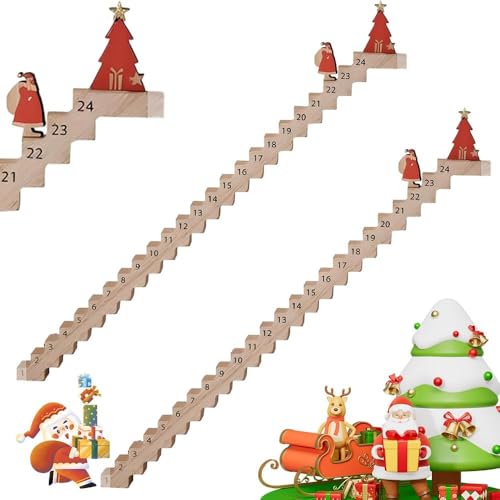 Countdown Kalender Santa Climbing Staircase,Weihnachtsmann-Countdown-Kalender,Holz Santa Staircase Adventskalender 2024,Adventskalender Wednesday Weihnachts-Countdown Dekoration für Weihnachten (2pcs) Countdown Kalender Santa Climbing Staircase,Weihnachtsmann-Countdown-Kalender,Holz Santa Staircase Adventskalender 2024,Adventskalender Wednesday Weihnachts-Countdown Dekoration für Weihnachten (2pcs) von Generisch
