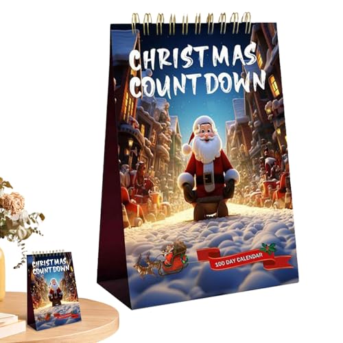 Countdown Kalender - Wiederverwendbarer Abreißkalender | Holz Tischkalender mit Zahlenblöcken für Advent Hochzeit Geburtstag Urlaub | Dekorativer Countdowns Planer - Büro Zuhause von Generisch