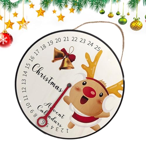 Countdown to Christmas Wandschild | Weihnachts-Advents-Wandschild aus Holz | Countdown-Uhr saisonale Dekoration Baumhalterung Schild für Schlafsaal, Wohnzimmer Countdown to Christmas Wandschild | Weihnachts-Advents-Wandschild aus Holz | Countdown-Uhr saisonale Dekoration Baumhalterung Schild für Schlafsaal, Wohnzimmer von Generisch