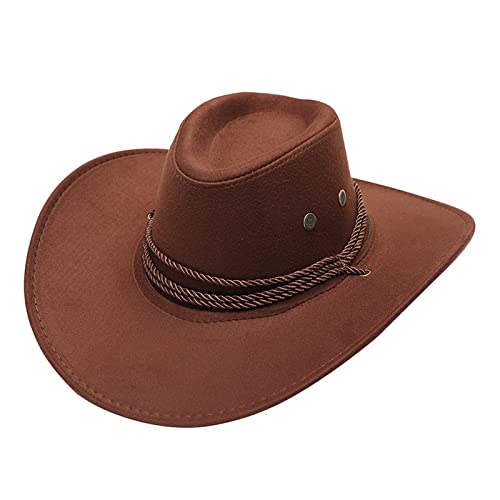 Cowboyhut Damen Herren Westernhut Fedora Hut Breiter Krempe mit Lederband Cowboyhut Herren Cowboyhut Damen Herren Westernhut Fedora Hut Breiter Krempe mit Lederband Cowboyhut Herren von Generisch