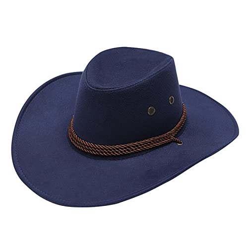 Cowboyhut Damen Herren Westernhut Fedora Hut Breiter Krempe mit Lederband Westernhut Damen Cowboyhut Damen Herren Westernhut Fedora Hut Breiter Krempe mit Lederband Westernhut Damen von Generisch
