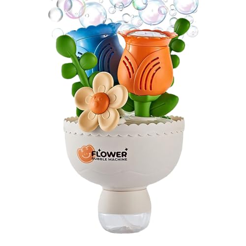 Creadora De Pompas - Juguete Eléctrico De Burbujas Floral para Aire Libre - Juego Portátil Líquido Juguetes Exteriores para Jardín Camping Cumpleaños Diversión Familiar | Máquina De Burbujas Operada von Generisch