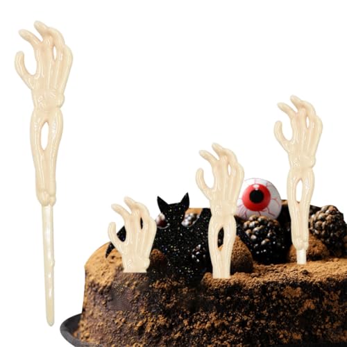 Cupcake-Topper aus Kunststoff, Skelett-Zombie-Hand, 12,7 cm, gruselige Hände für Halloween-Kuchendekoration und Partyzubehör, 100 Stück Cupcake-Topper aus Kunststoff, Skelett-Zombie-Hand, 12,7 cm, gruselige Hände für Halloween-Kuchendekoration und Partyzubehör, 100 Stück von Generisch