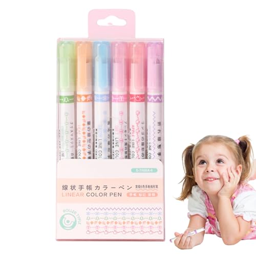 Curve Highlighter Stift Set - Dekorative Marker, Grenzstifte | Verschiedene Form -Tinten -Tools Mit Reibungslosen -Design Während Der Notizen -Sitzungen, Studienzeitanmerkungen Und Kreativen Samm Curve Highlighter Stift Set - Dekorative Marker, Grenzstifte | Verschiedene Form -Tinten -Tools Mit Reibungslosen -Design Während Der Notizen -Sitzungen, Studienzeitanmerkungen Und Kreativen Samm von Generisch