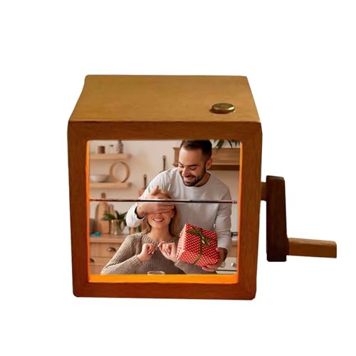 Custom Flip Book Frame Hand Crank Photo Album, Benutzerdefinierte Animationsmaschine Mechanische Handbewegung Fotoalbum, Personalisiertes Handkurbel-Fotoalbum, Foto Flipbook Rahmen (16 Fotos) von Generisch