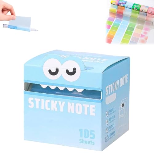 Cute Monster Pattern Sticky Notes, 105 Sheets/Roll Fun Pastel Pull-Out Memo Pads, Self-Adhesive Cartoon Post It Notes for To-Do Lists, Office, School, Journaling & Creative Gifts (C) von Generisch