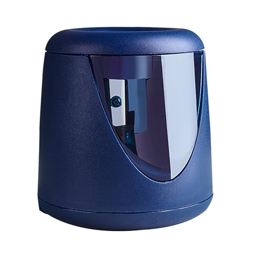 DIY Anspitzer mit Behälter, Anspitzer Kinder, Bleistiftspitzer, 1Stücke, Bunter Bleistiftspitzer und Manueller Pencil Sharpener, Bleistiftspitzer für Dicke und Dünne Stifte für Schule Büro,Blau von Generisch