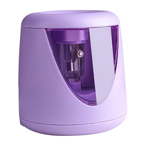 DIY Anspitzer mit Behälter, Anspitzer Kinder, Bleistiftspitzer, 1Stücke, Bunter Bleistiftspitzer und Manueller Pencil Sharpener, Bleistiftspitzer für Dicke und Dünne Stifte für Schule Büro,Lila von Generisch
