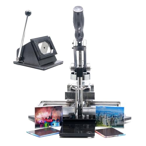 DIY Button Maker Machine with Paper Cutter for Custom Fridge Magnets and Badges, Complete Pin Making Kit for Creative Projects von Generisch
