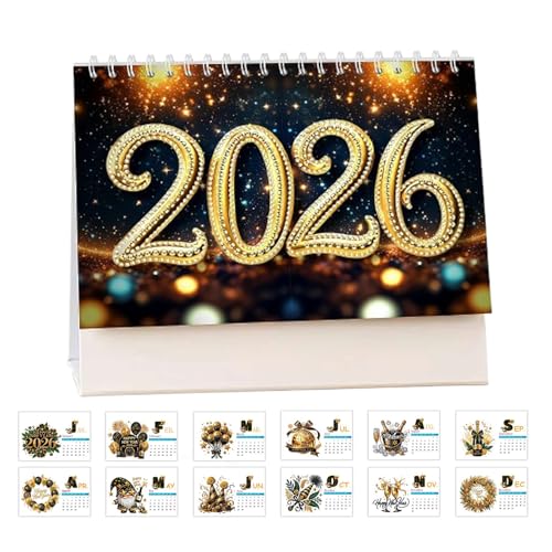DIY Diamond Art Painting 2026 Schreibtischkalender Ornament, Stehpult-Kalender 2026, monatlicher Flip-Desktop-Kalender für Heimbüro, Desktop-Planung, Dekoration, Monatsplaner von Januar 2026 bis Dez DIY Diamond Art Painting 2026 Schreibtischkalender Ornament, Stehpult-Kalender 2026, monatlicher Flip-Desktop-Kalender für Heimbüro, Desktop-Planung, Dekoration, Monatsplaner von Januar 2026 bis Dez von Generisch