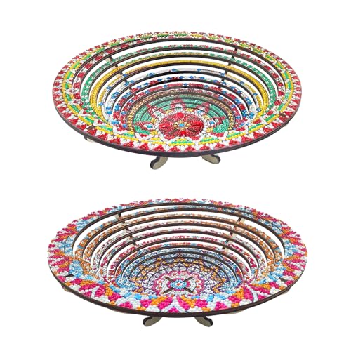 DIY Diamond Art Painting Kit, Mandala Mosaik Obst Holz Süßigkeiten Tablett Runde Diamant Holz Bastelplatte für Weihnachten Home Esszimmer Küche Dekoration - #03-2PC DIY Diamond Art Painting Kit, Mandala Mosaik Obst Holz Süßigkeiten Tablett Runde Diamant Holz Bastelplatte für Weihnachten Home Esszimmer Küche Dekoration - #03-2PC von Generisch