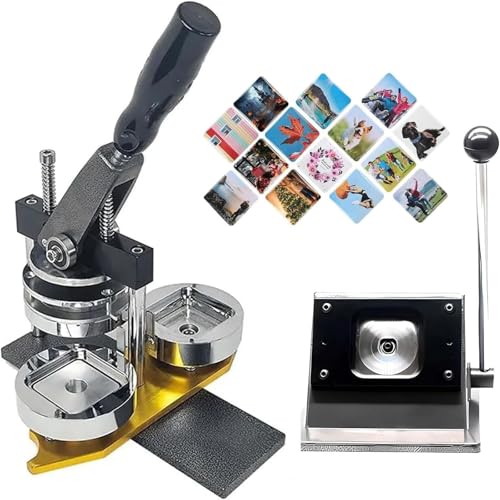 DIY-Fotomagnet-Maker-Set, erstellen Sie individuelle Kühlschrankmagnete mit Pressmaschine und Papierschneider, enthält 100 Materialien für personalisierte Geschenke und Heimdekoration von Generisch