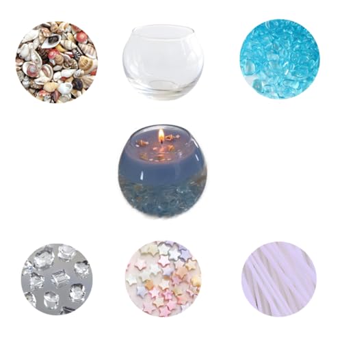 DIY Kerzenformen, Wasser Kerzenformen, Kerzen Formen, Kerzen Selber Machen Set für Duftkerzen, Mini-Meereswelt, mit Kerzendochten, kreativer Kerzenform, mit komplettem Zubehörsatz von Generisch