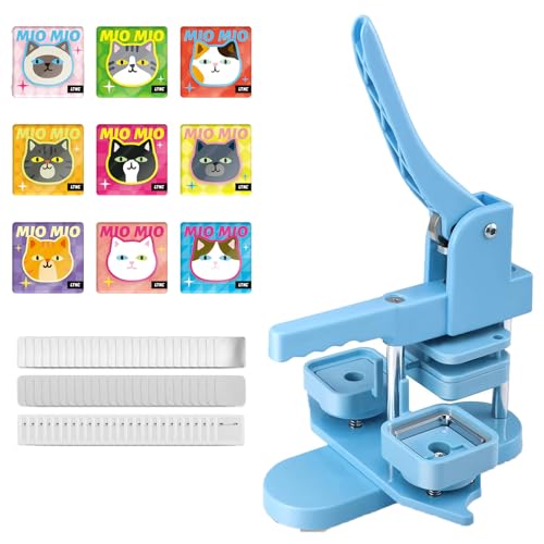 DIY-Knopf-Pressmaschinen-Set für individuelle Fotomagnete, enthält 100 Stück Zubehör für einzigartige Kühlschrank-Dekoration von Generisch