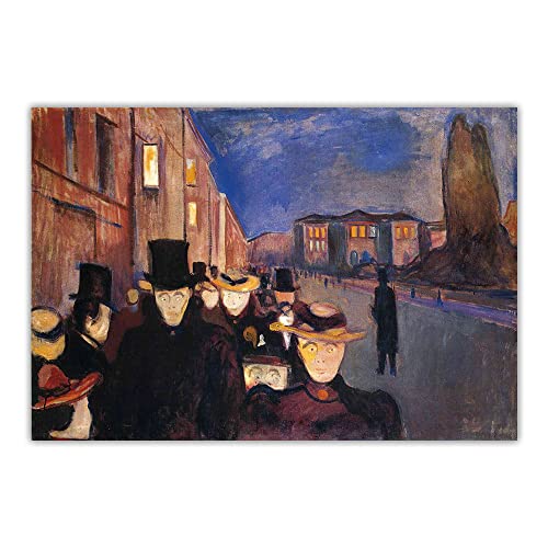 DIY Malen nach Zahlen für Erwachsene, Abend in der Karl Johan Street, von Edvard Munch Malsets für Erwachsene, Leinwand, Geschenke, Kunsthandwerk für Heimdekoration DIY Malen nach Zahlen für Erwachsene, Abend in der Karl Johan Street, von Edvard Munch Malsets für Erwachsene, Leinwand, Geschenke, Kunsthandwerk für Heimdekoration von Generisch