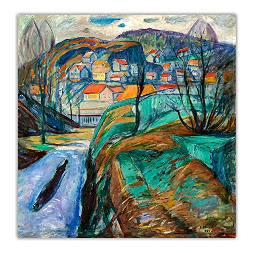 DIY Malen nach Zahlen für Erwachsene Kragero im Frühling 1929 von Edvard Munch Erwachsene Malsets Leinwand Geschenke Kunst Handwerk für Heimdekoration DIY Malen nach Zahlen für Erwachsene Kragero im Frühling 1929 von Edvard Munch Erwachsene Malsets Leinwand Geschenke Kunst Handwerk für Heimdekoration von Generisch