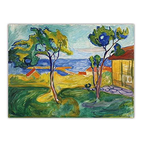 DIY Malen nach Zahlen für Erwachsene von Asgardstrand, 1904, von Edvard Munch Malsets für Erwachsene, Leinwand, Geschenke, Kunsthandwerk für Heimdekoration von Generisch