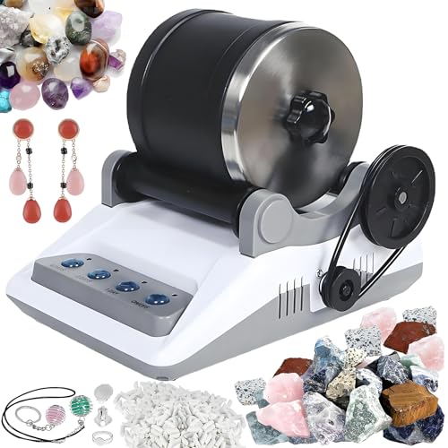 DIY Steinpolierer-Set mit 7-Tage-Timer, abnehmbarer elektrischer Edelsteinschleifer für Kinder und Erwachsene, perfekt zum Trommeln und Polieren von Felsen DIY Steinpolierer-Set mit 7-Tage-Timer, abnehmbarer elektrischer Edelsteinschleifer für Kinder und Erwachsene, perfekt zum Trommeln und Polieren von Felsen von Generisch