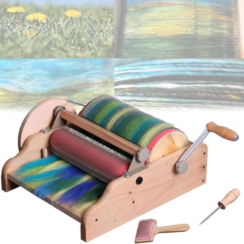 DIY Wollfilz-Trommelkarder-Maschine, verstellbare Walzenspalte und Zahnteilung, für künstlerische Faserherstellung DIY Wollfilz-Trommelkarder-Maschine, verstellbare Walzenspalte und Zahnteilung, für künstlerische Faserherstellung von Generisch