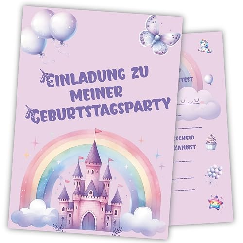 Damalia | 12 Einladungskarten | Kindergeburtstag | Mädchen | Einhorn Schloss | Tiere | Kinderparty | DIN A6 | Einladung | Geburtstag | klein und groß | SchlossEinhorn001 Damalia | 12 Einladungskarten | Kindergeburtstag | Mädchen | Einhorn Schloss | Tiere | Kinderparty | DIN A6 | Einladung | Geburtstag | klein und groß | SchlossEinhorn001 von Generisch