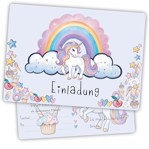 Damalia | 12 Einladungskarten | Kindergeburtstag | Mädchen | Einhorn | Tiere | Kinderparty | DIN A6 | Einladung | Geburtstag | klein und groß | Einhorn001 Damalia | 12 Einladungskarten | Kindergeburtstag | Mädchen | Einhorn | Tiere | Kinderparty | DIN A6 | Einladung | Geburtstag | klein und groß | Einhorn001 von Generisch