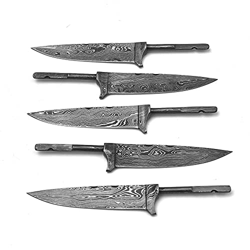 Damast Klingen Bayerischer klingen jagd Nicker Messer bau Rohling 5 stück 633EA von Generisch