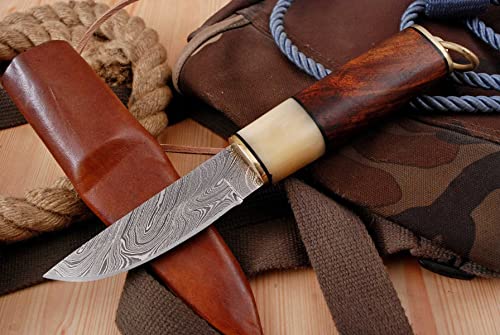 Generisch Damast Messer, Mittelalter Arbeite Messer Hand geschmiedetes Jagd Messer 4293 von Generisch