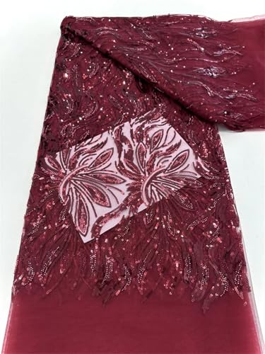 Damen Gold Afrikanische Mesh Pailletten Spitze Stoff mit Stickerei Design für Hochzeit und Party Kleider Damen Gold Afrikanische Mesh Pailletten Spitze Stoff mit Stickerei Design für Hochzeit und Party Kleider von Generisch