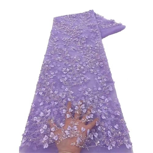 Damen Mesh afrikanischer Bräutigam Spitzenstoff mit Pailletten und Stickerei für Abendkleider und Hochzeit Damen Mesh afrikanischer Bräutigam Spitzenstoff mit Pailletten und Stickerei für Abendkleider und Hochzeit von Generisch
