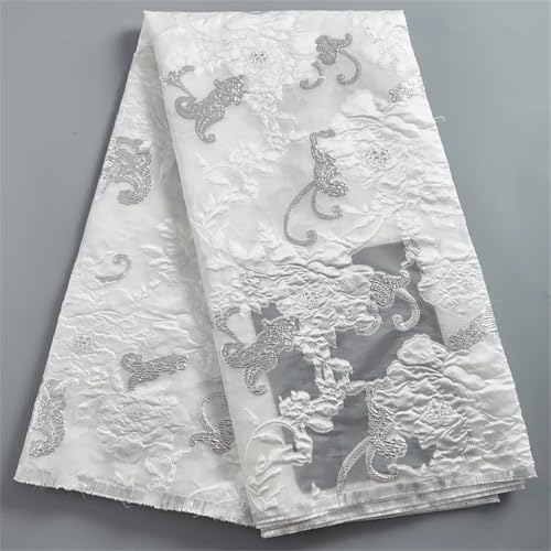 Damen-Organza-Jacquard-Spitze, Netzstoff, besticktes Material zum Nähen von Kleidern und Kleidungsstücken Damen-Organza-Jacquard-Spitze, Netzstoff, besticktes Material zum Nähen von Kleidern und Kleidungsstücken von Generisch